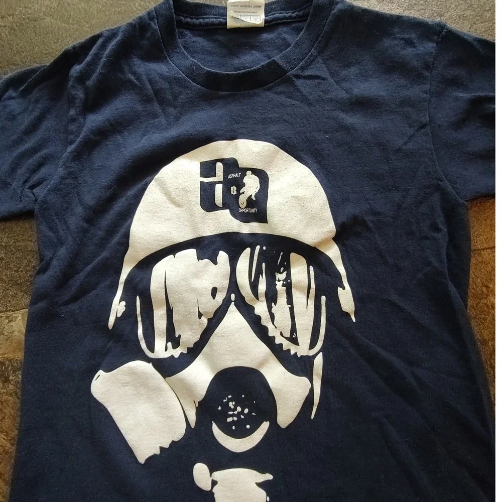 Delta Pro Weight Graphic Tee Kids Youth Small Navy Blue Excellent Skater Mask